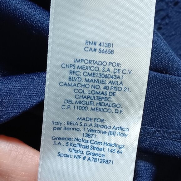 Chaps brand navy blue size 8 A-line sleeveless dress - Picture 4 of 8